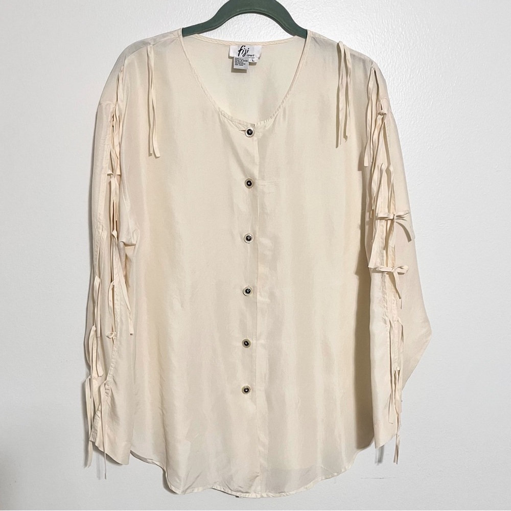GUC Fiji sport 100% silk tunic top Size L MAKE AN OFFER